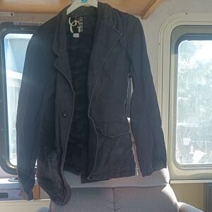 Guess Black Jean Jacket Size Large